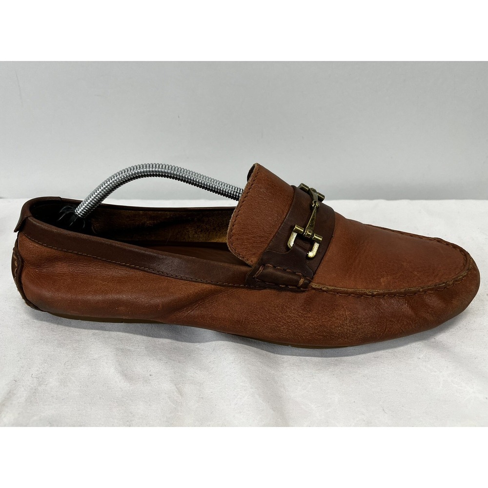 COLE HAAN Somerset Link Bit Loafers Brown Leather C25979 Mens 12M GUC Shoes